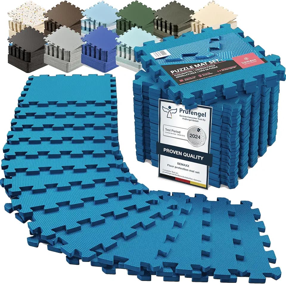 bemaxx Gym Mats Set - EVA Interlocking Foam Floor Tiles Workout Mat Puzzle