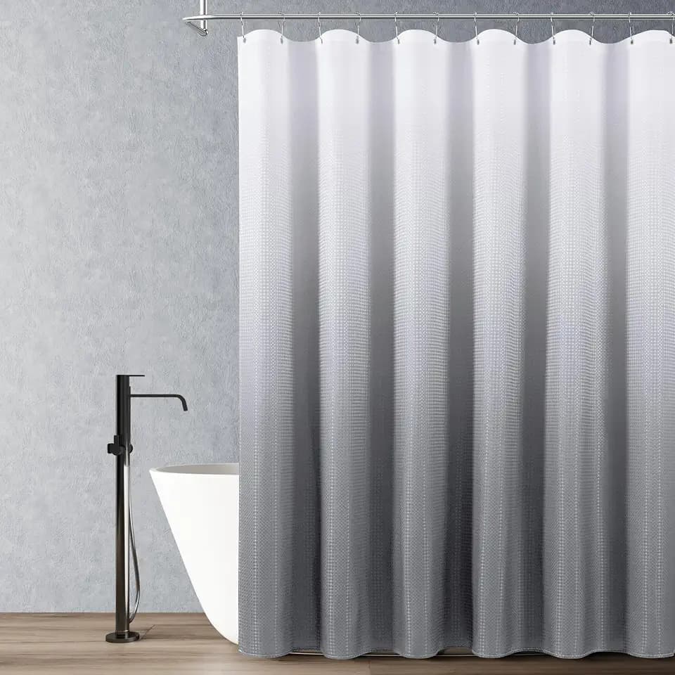 Naturoom Shower Curtain 72 inches Long 6FT for Bathroom 1 Panel Grey