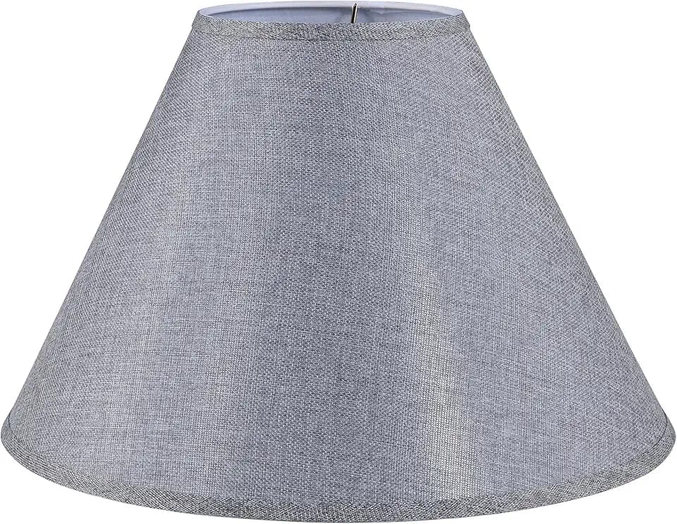 Aspen Creative 32774 Transitional Hardback Empire Shaped Spider Construction Lamp Shade in Steel Gray, 18" wide (7" x 18" x 12 1/2")