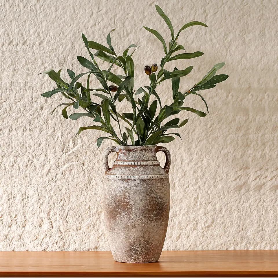 Large Flower Vase (Rust-Colored)