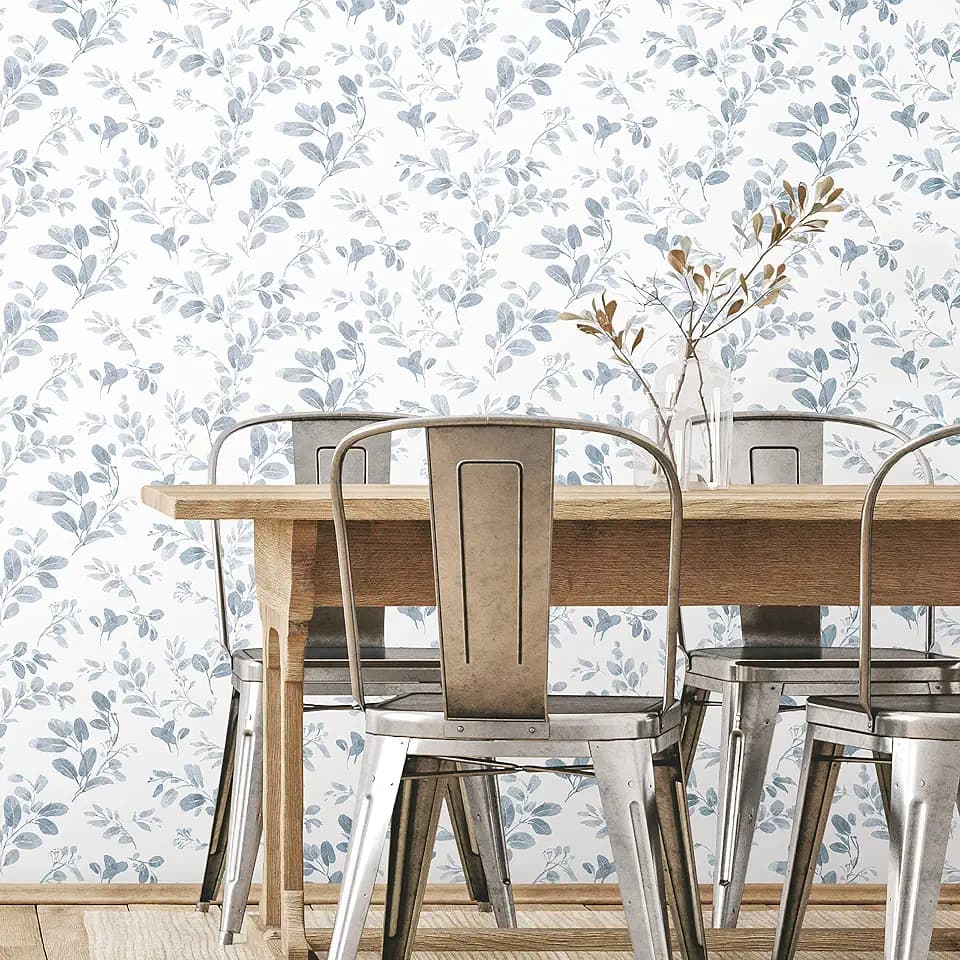 RoomMates Dancing Leaves Peel and Stick Wallpaper
