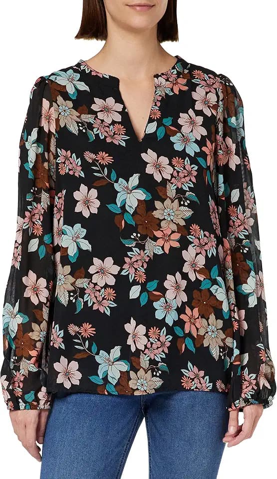 ONLY Damen Onlstar L/S V-Neck Top Ptm Shirt