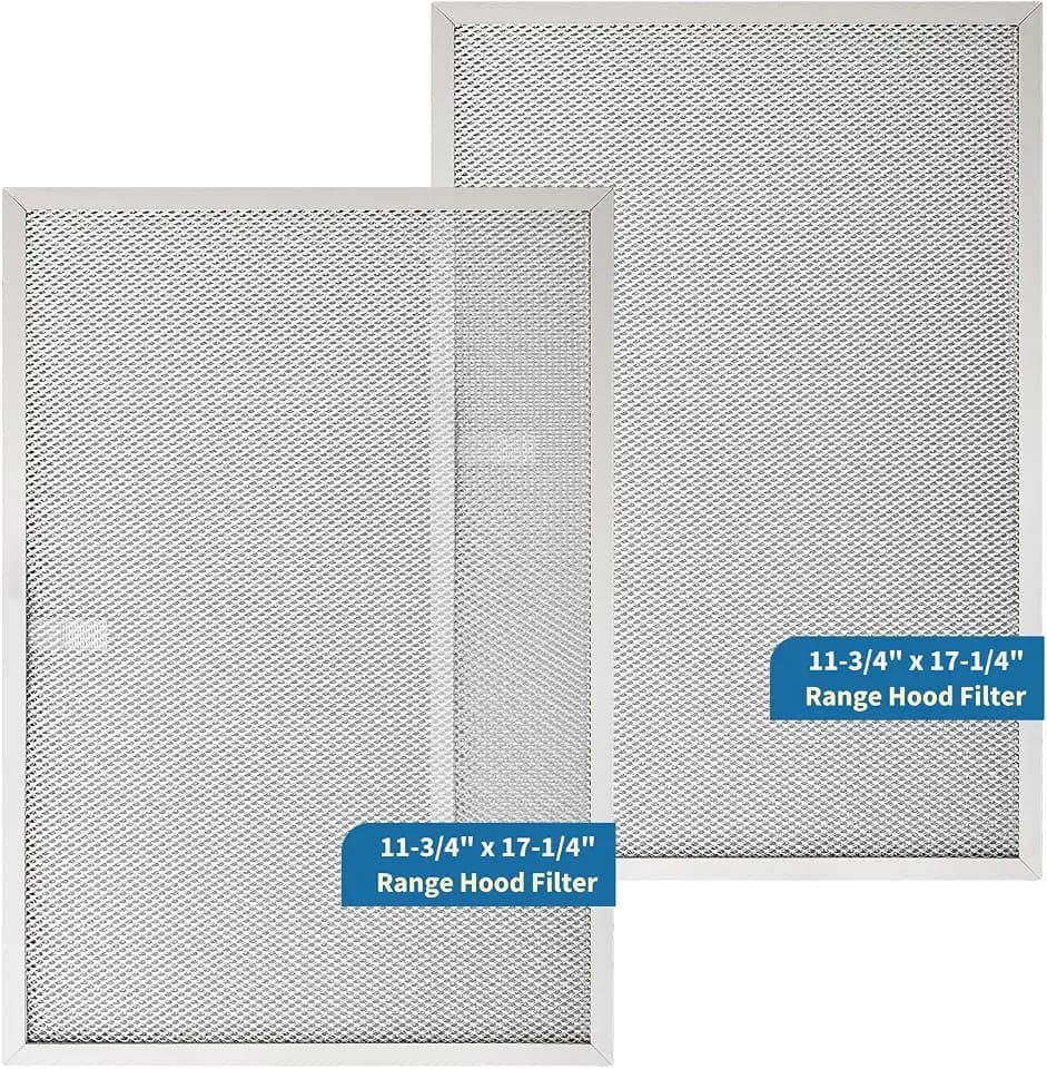 BPS1FA36 Aluminum Range Hood Filter 11-3/4 x 17-1/4 x 3/8" Compatible With Broan QS1 36" Nu Tone Allure 36" WS1, Replacement Hood Filter for Whirl pool Estate Se ars Ken more 99010300E, 2pcs