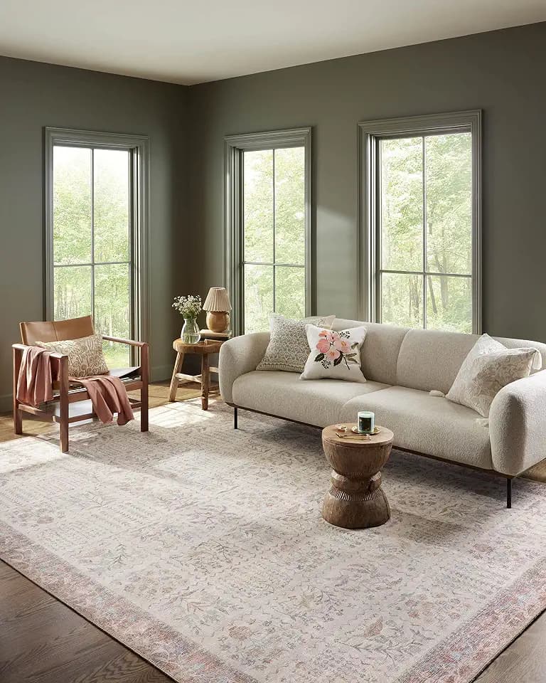 Loloi Rifle Paper Co Maison Cream 3'-9" x 5'-6" Accent Rug