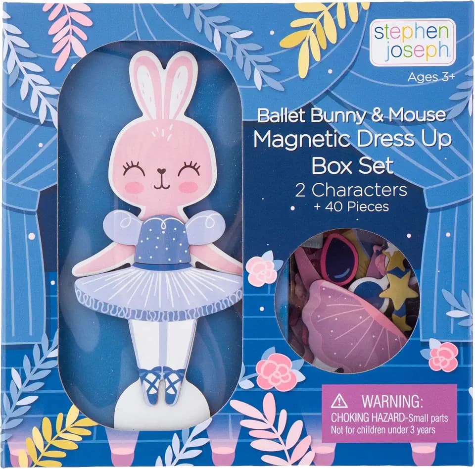 Stephen Joseph Magnetic Dress UP Doll Bunny and Mouse