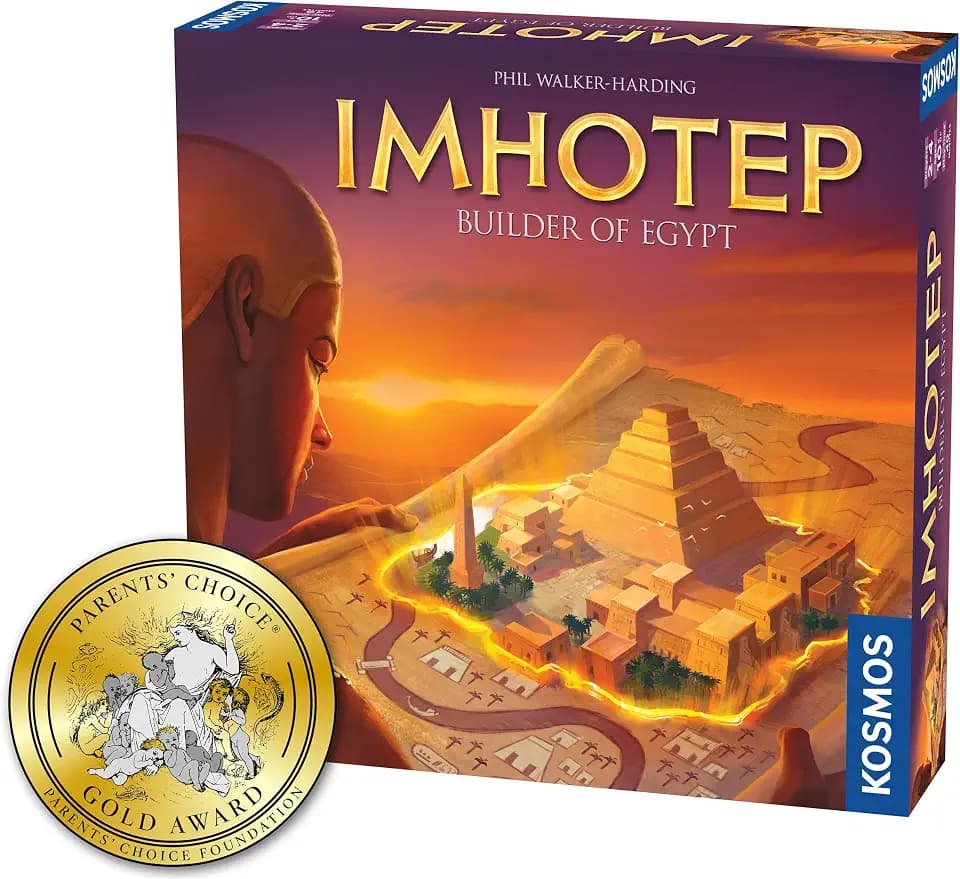 Thames & Kosmos , 692384, Imhotep - Builder of Egypt, Family Board Game by Thames and Kosmos, Toy of The Year Finalist, Parents Choice Gold Award Winner, Spiel des Jahres-Nominated, Ages 10+