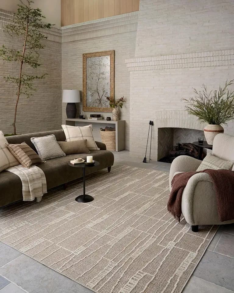 Loloi Amber Lewis Bexley Mushroom/Natural 2'-7" x 8'-0" Runner Rug
