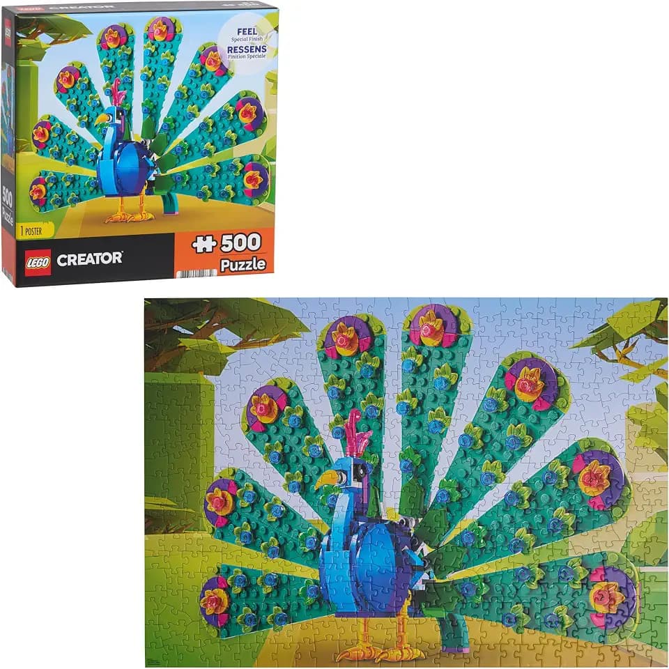 LEGO Creator Peacock Puzzle, Jigsaw Puzzle Featuring Peacock Design
