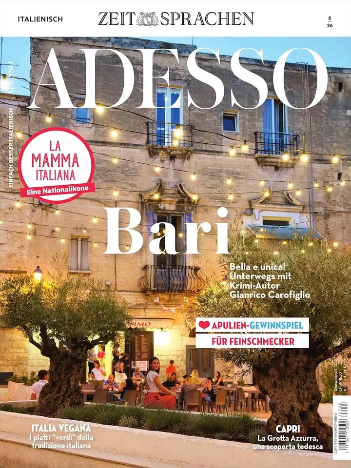 Adesso Magazin 6/26: Bari. Bella e unica! Unterwegs mit Krimi-Autor Gianrico Carofiglio