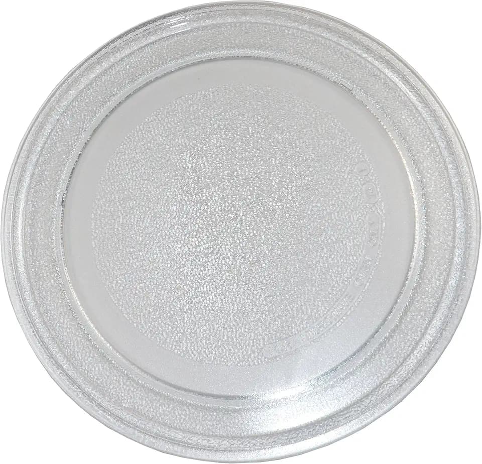 HQRP 9.6" 24.5cm Glass Turntable Tray Compatible with Small Microwaves GE General Electric, Hamilton Beach, RCA, Sunbeam Oster LG Goldstar Kenmore Haier Emerson Microwave Oven Plate 9-5/8-inch 245mm