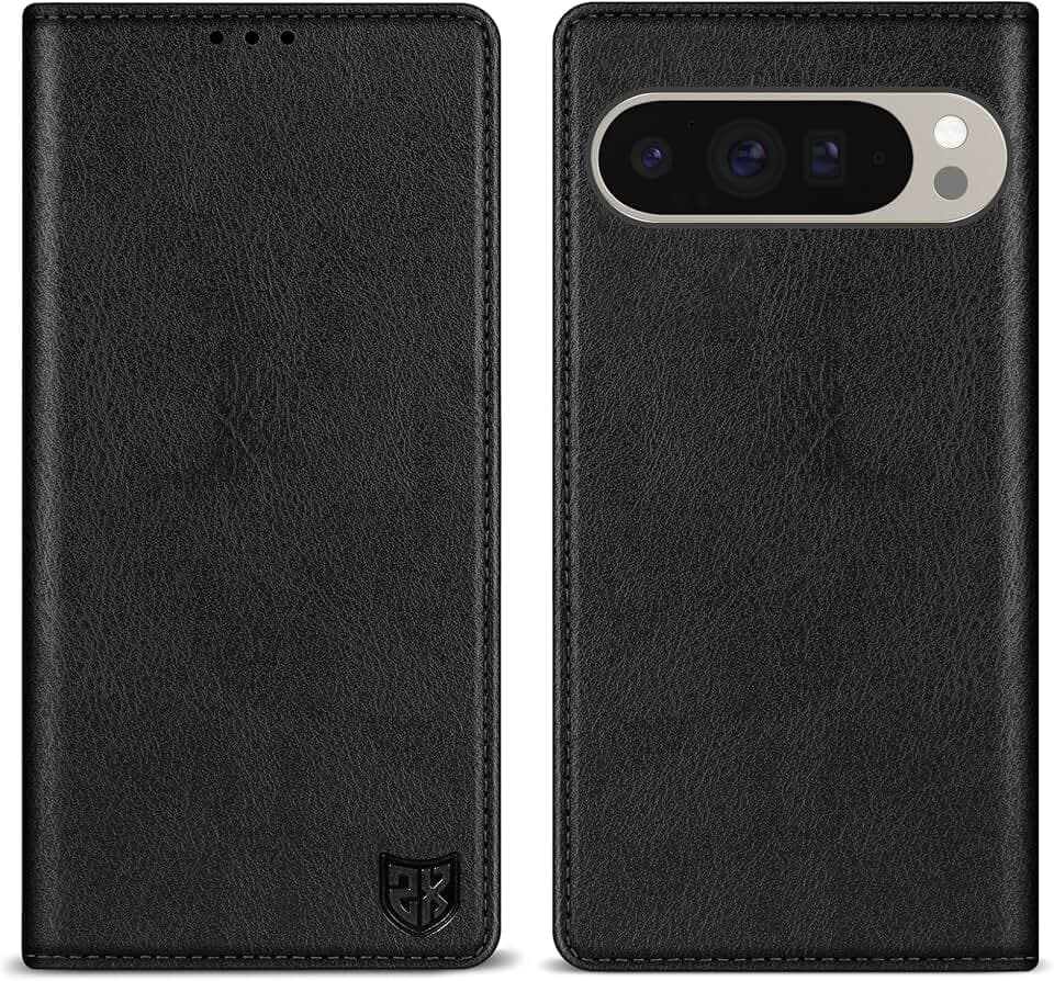 ZZXX for Pixel 10 Pro XL Wallet Case Strong Magnetic 6.8 inch,Black
