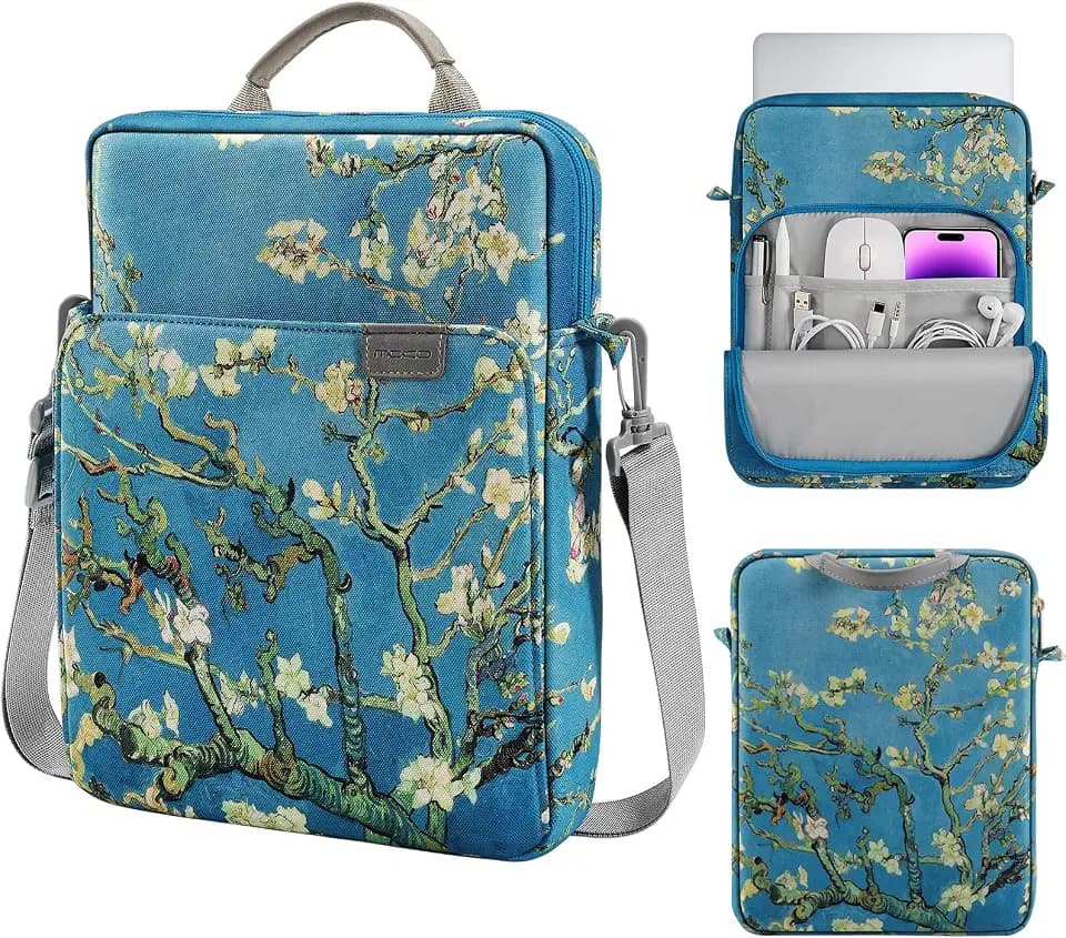 MoKo 13.3-14 Inch Laptop Sleeve Carrying Bag with Shoulder Strap & Handle