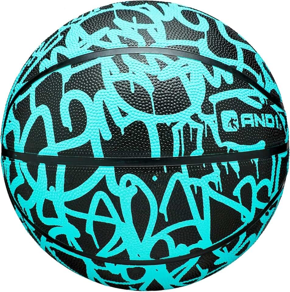 AND1 Fantom Classic Graffiti Rubber Basketball Size 28.5", Indoor/Outdoor