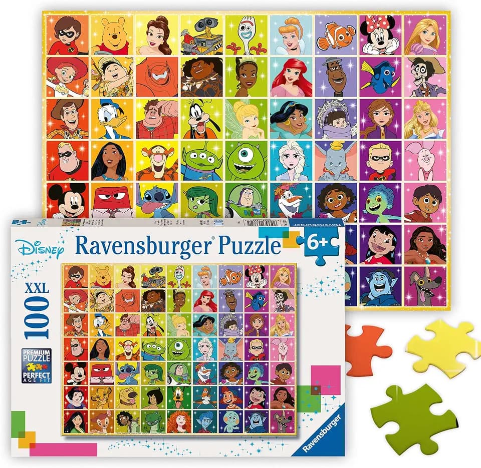 Kinderpuzzle 100 XXL Teile - Disney Classics - Disneys Bunte Farbenwelt