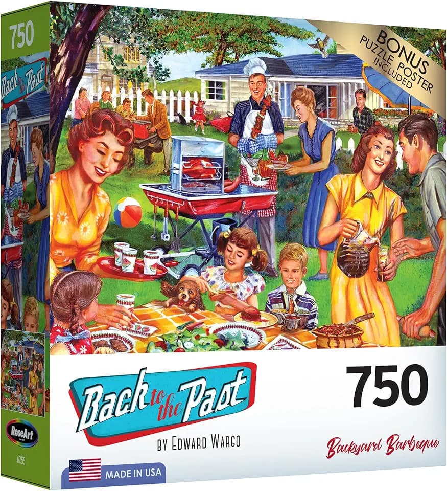 RoseArt Back to the Past Backyard BBQ 1000 Piece Jigsaw Puzzle