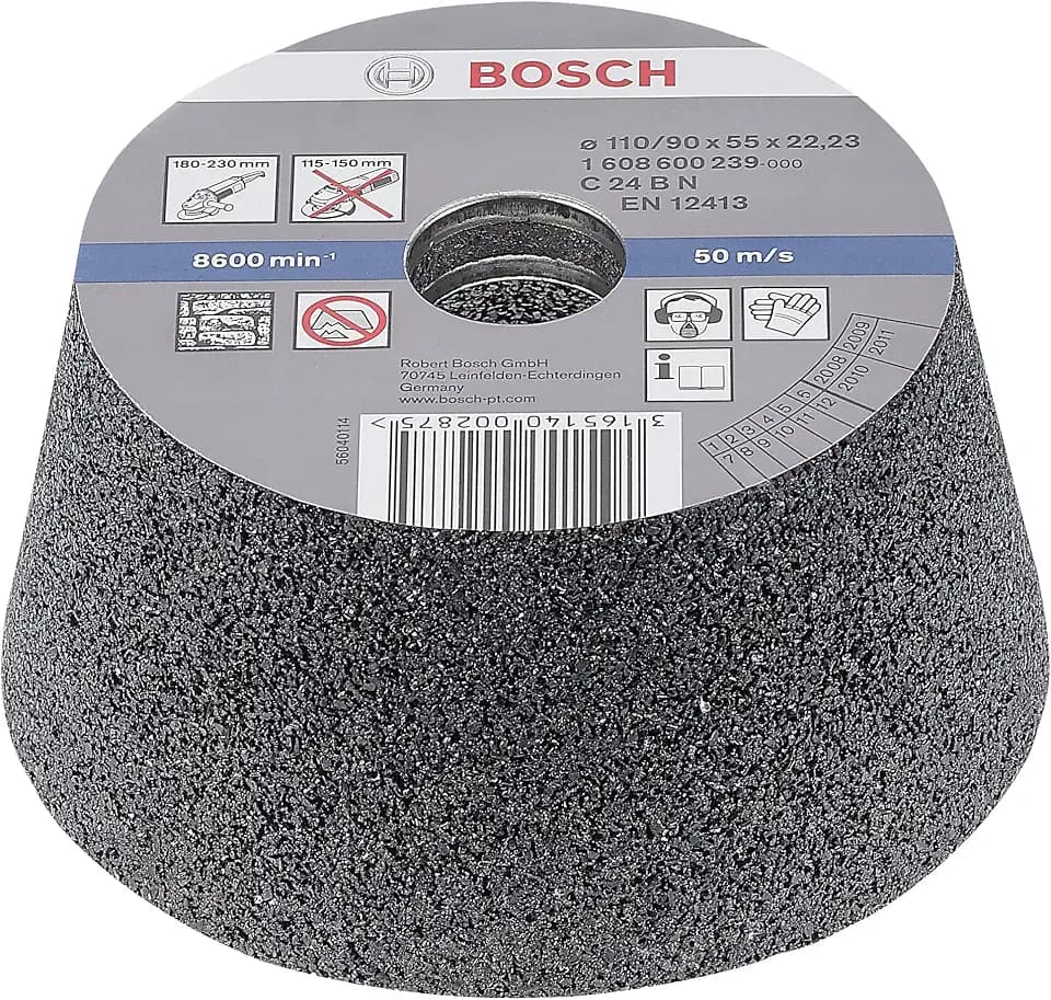 Bosch Accessories Professional Zubehör 1608600239 Schleiftopf, konisch 90 mm, 110 mm, 55 mm, 24