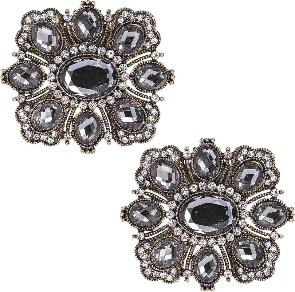 LOVE SHOES Schuhclips für Damen mehrere Farben I Strass Schleife abnehmbare Brosche Schuhschmuck elegant I Shoe Charms Smartclip