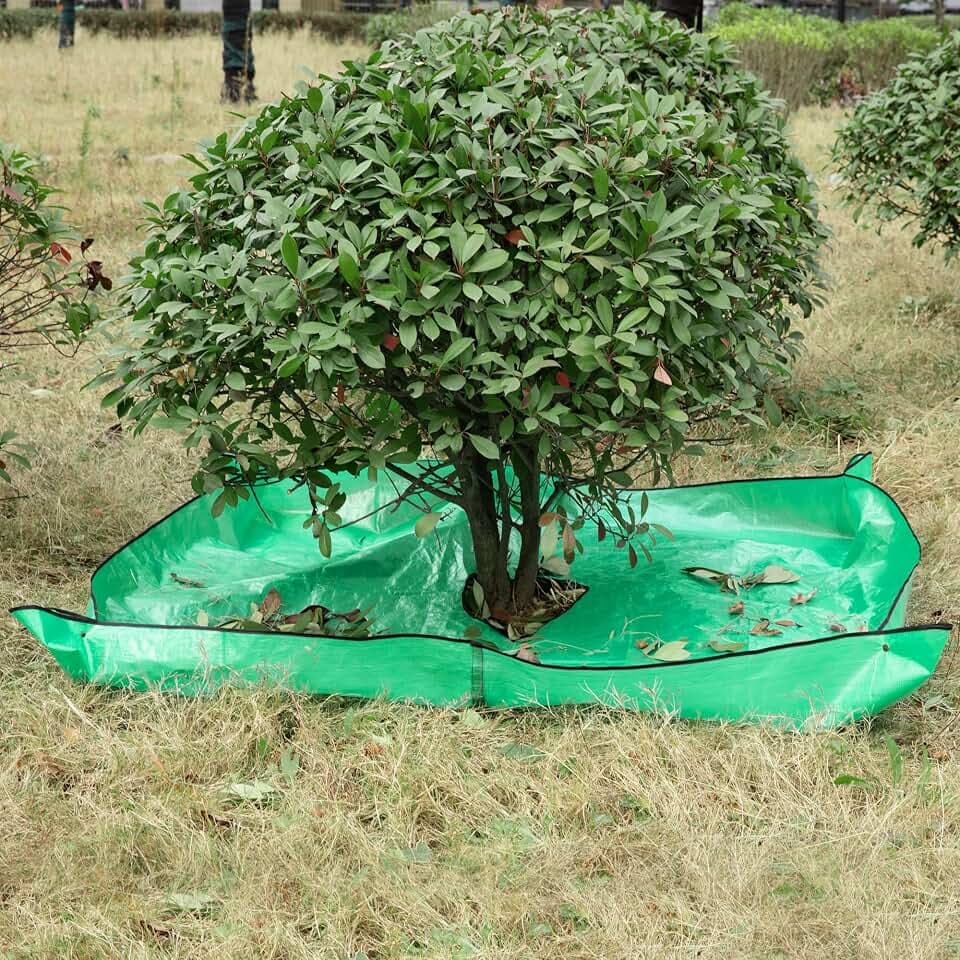 Landscape Tarp for Trimming, 78.7"x78.7" Pruning Garden Tarp with 12'' Hole