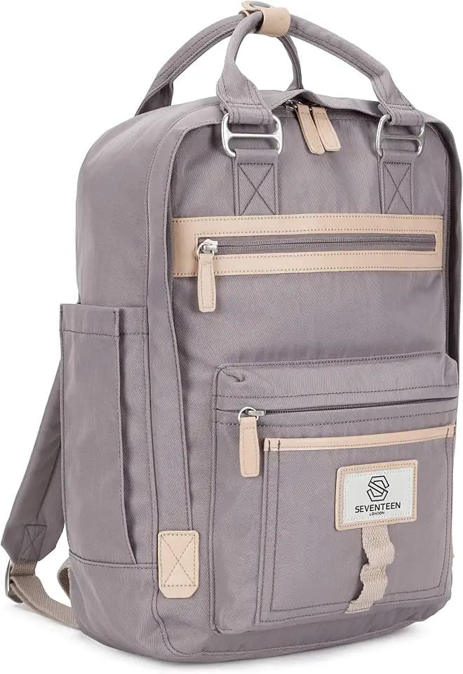 SEVENTEEN LONDON – Moderner, einfacher und unisex ‘Wimbledon’ Rucksack mit einem klassischen Design im Skandi-Stil – perfekt für 13-Zoll-Laptops