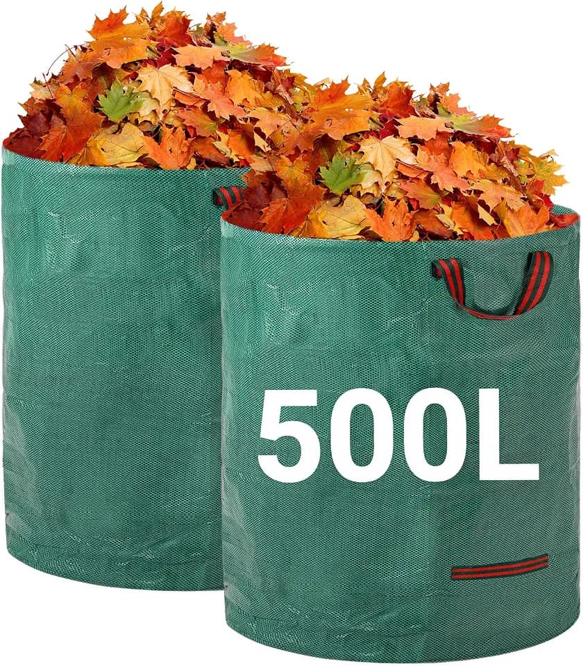 Velway Gartensack 2x500L Gartenabfallsack Laubsack Stabil Selbststehend