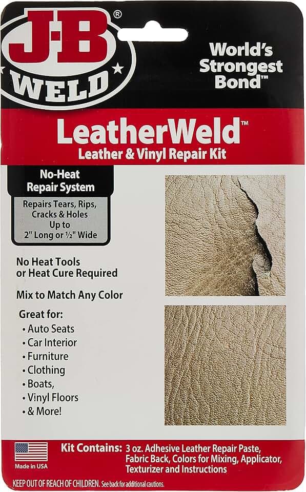 J-B Weld 2130 Vinyl and Leather Repair Kit, 3 oz, Black