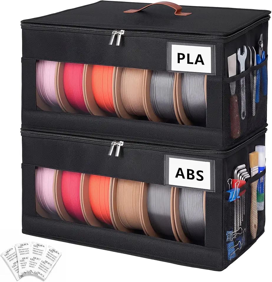3D Printer Filament Storage Box, 2 Pack, Filament Container for 3D Printing