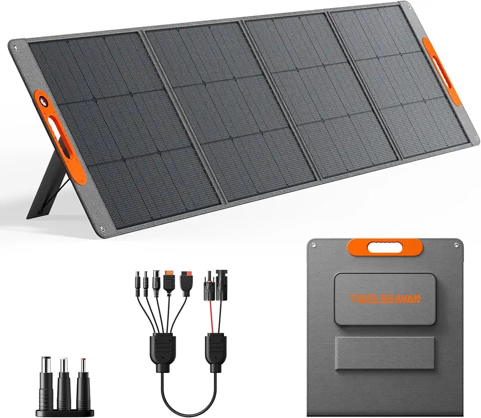 280W Portable Solar Panel, HPBC IP65 Waterproof for RV Outdoor Off-Gird