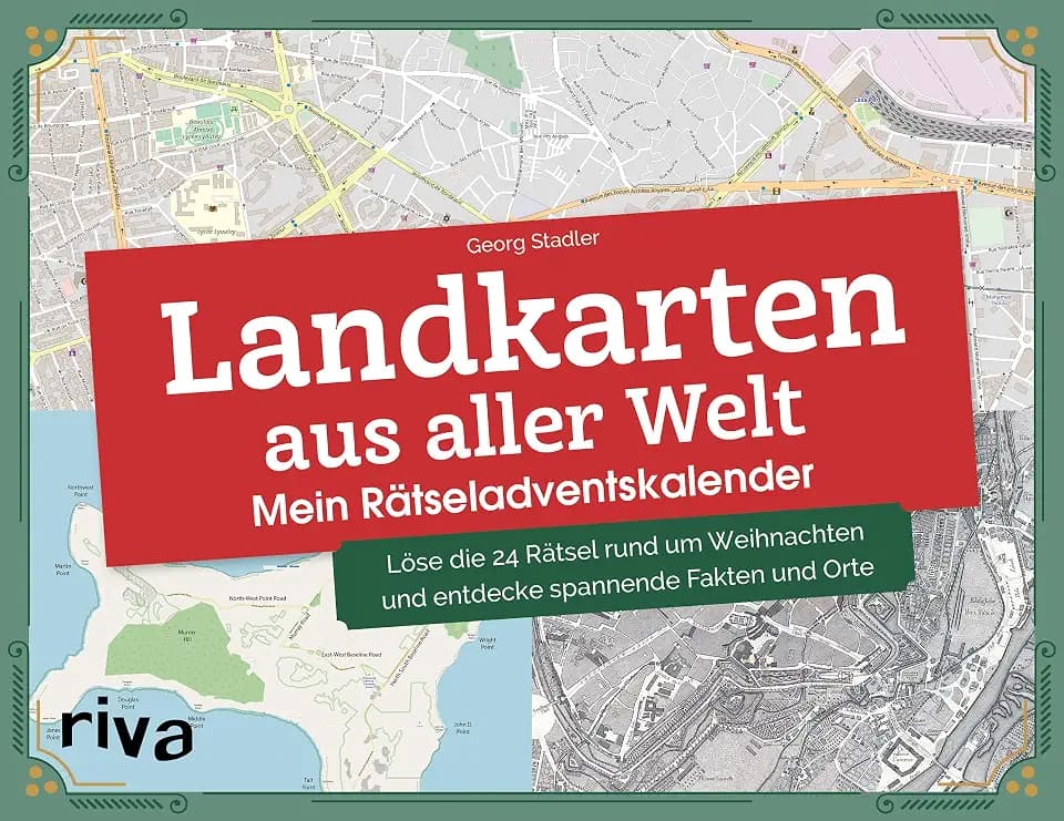 Landkarten aus aller Welt - Mein Rätseladventskalender: Löse die 24 Rätsel rund um Weihnachten und entdecke spannende Fakten und Orte. Mit verschlossenen Seiten zum Auftrennen