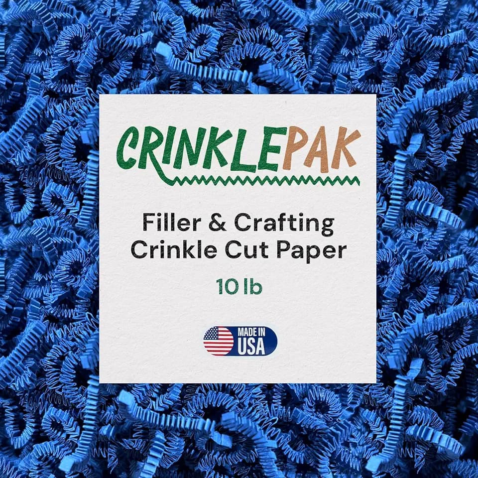 10LB Blue Crinkle Paper Filler USA Made
