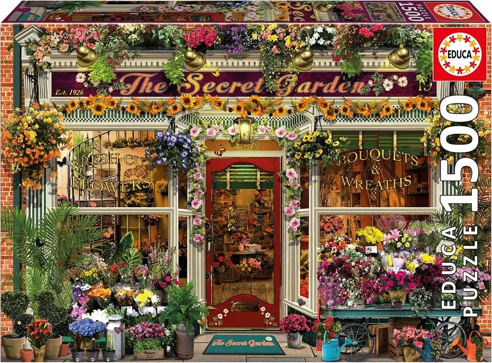 Educa - Der geheime Garten | Puzzle 1.500 Teile für Erwachsene ab 14 Jahren, Romantischer Garten Blumen Natur, Inklusive Puzzle-Kleber (19940)