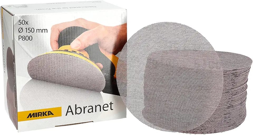 Mirka Schleifscheiben Abranet Ø 150 mm Klett Korn P800 50 Stk