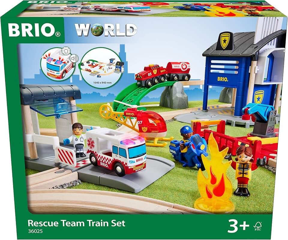 BRIO World Polizei und Feuerwehr Set Deluxe - Spielzeug ab 3 Jahre
