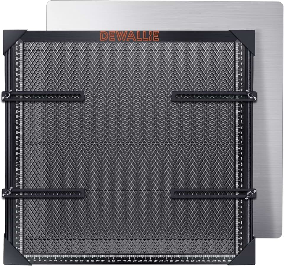Honeycomb Wabentisch mit Klemme für Lasergravierer Graviermaschine, Waben Laser Arbeitsplatte Panel Board Plattform 440x470x22mm für CO2 Lasergravier- und Schneidemaschine