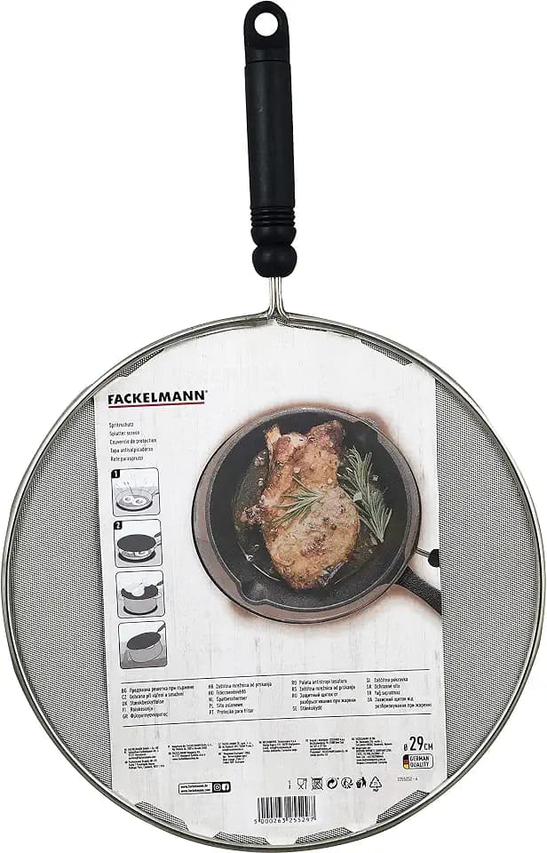 Fackelmann Spritzschutznetz, Metall, Mehrfarbig, Durchmesser 29 cm