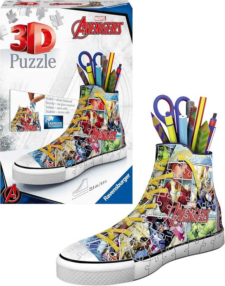 Ravensburger 3D Puzzle Sneaker Avengers - Stiftehalter ab 8 Jahre