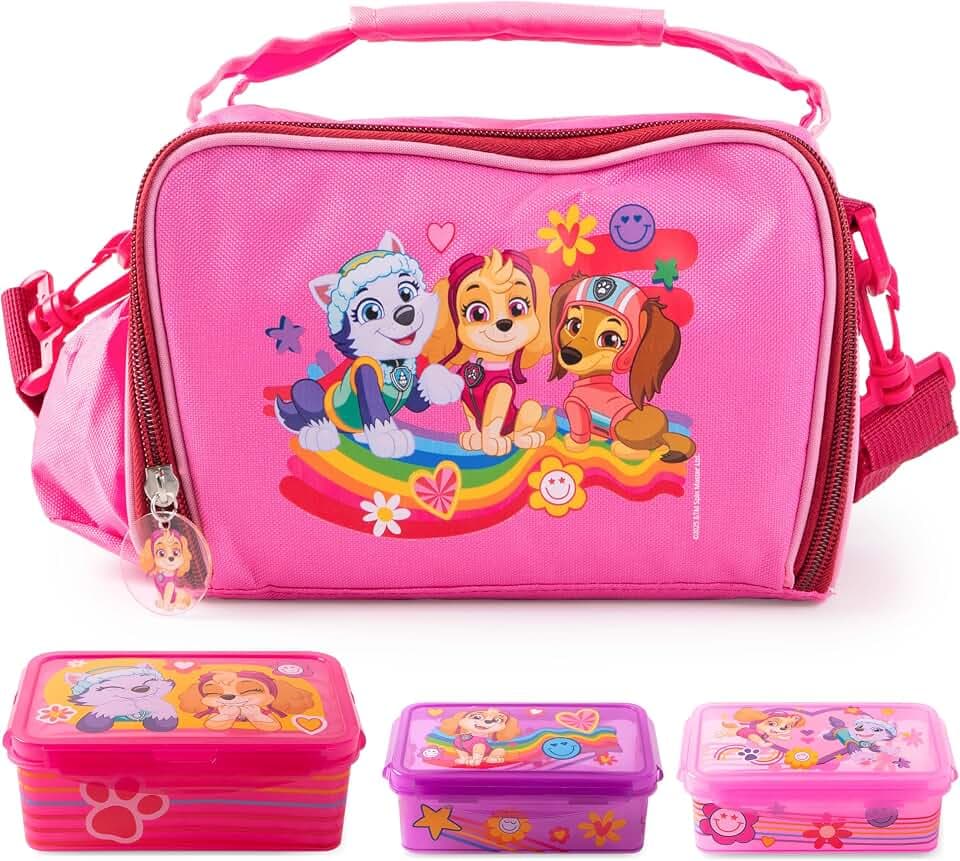 p:os PAW Patrol Skye Kühltasche Kinder 1,7 l mit 3 Brotdosen