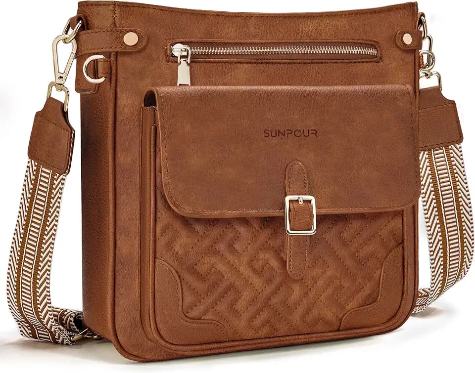 Large Crossbody Bags for Women,Leather Crossbody Purse with RFID