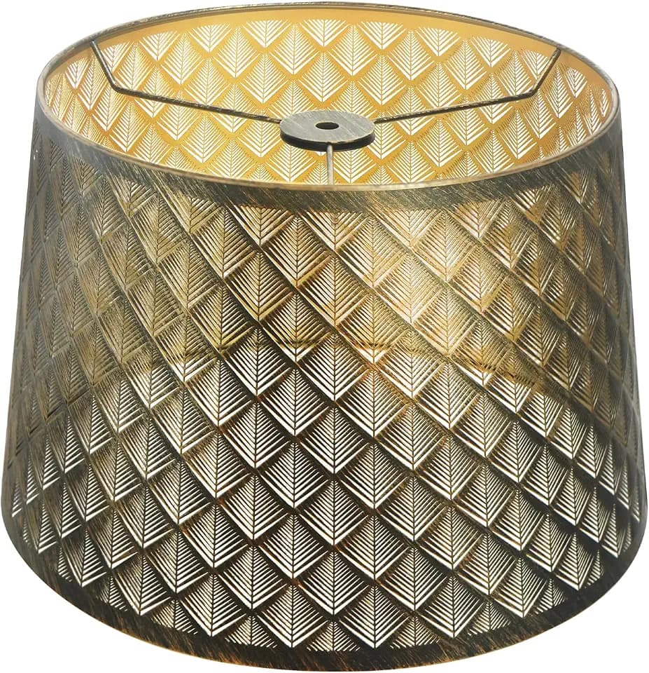 Metal Etching Arrow Lamp Shade,Drum Lampshade for Table and Floor Lamps