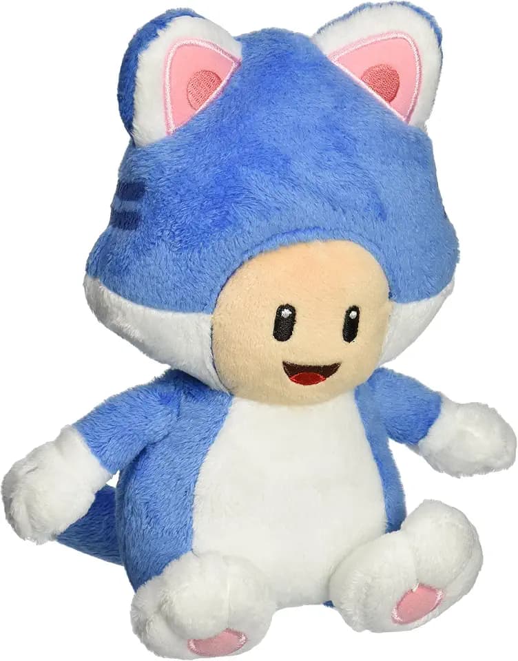 Little Buddy 1374 Super Mario Neko Cat Toad Plush, 7"