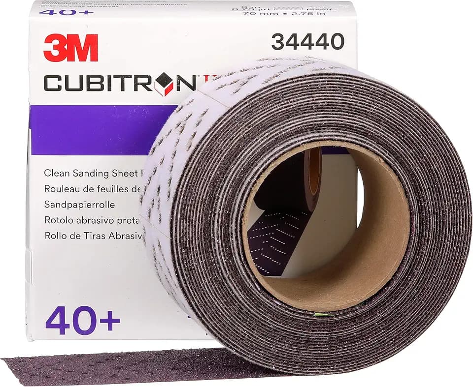 3M Cubitron II Hookit Clean Sanding Sheet Roll, 34440, 40+, 70 mm x 8 m
