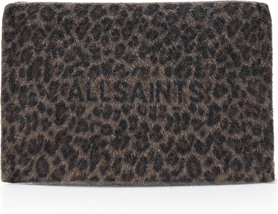 AllSaints Izzy Leopard Clutch Leopard Brown W370XD One Size