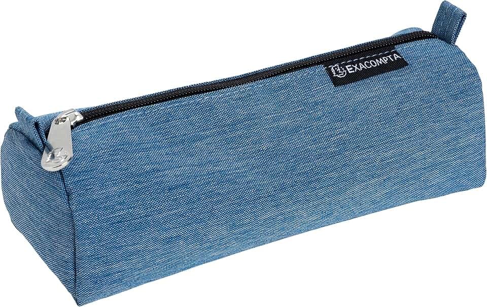 Exacompta 6 Runde Etuis Denim 500 aus robustem Polyester Sortiert