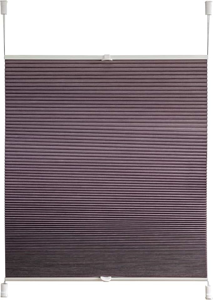 F&T Honeycomb Wabenplissee, Polyester, Silber, Grau, 60 x 140 cm