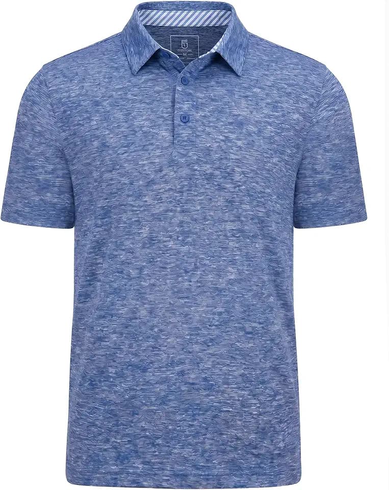 GLESTORE Herren Kurzarm Poloshirt mit Kontrastdetails Normale Passform