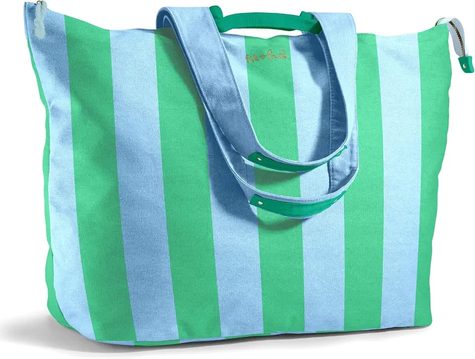 Fit & Fresh All The Things XL Beach Bag for Women, Oversized Travel Tote
