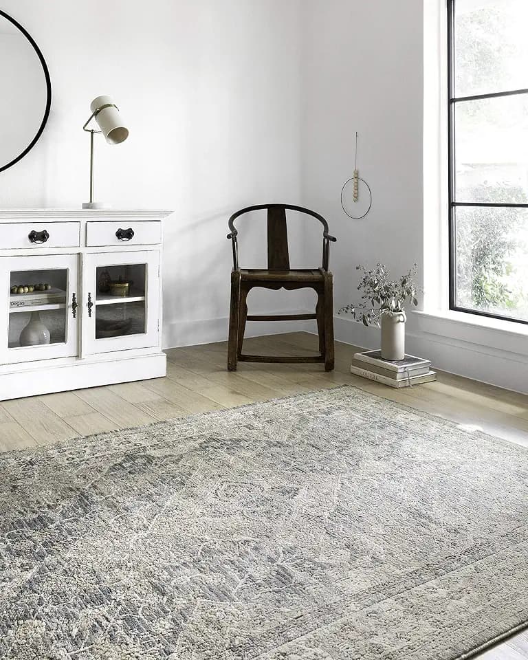 Loloi Teagan Sky/Natural 5'-3" x 7'-6" Area Rug