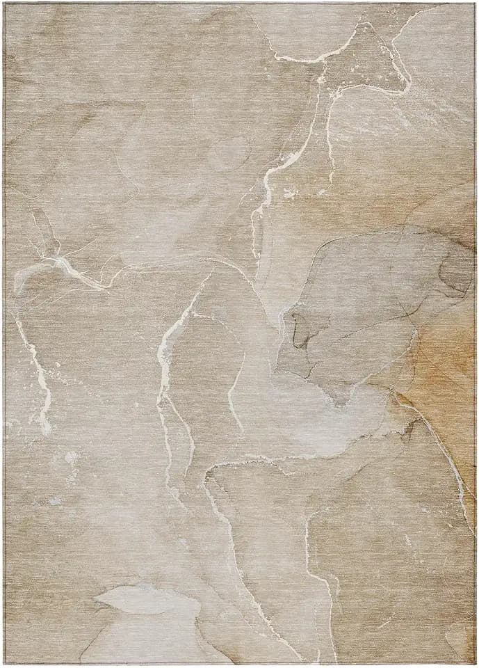 Addison Rugs Chantille ACN511 Beige 5' x 7'6 Indoor Outdoor Area Rug, Stain Resistant, Machine Washable, Non Shedding, Bedroom, Living Room, Dining Room, Kitchen Rug