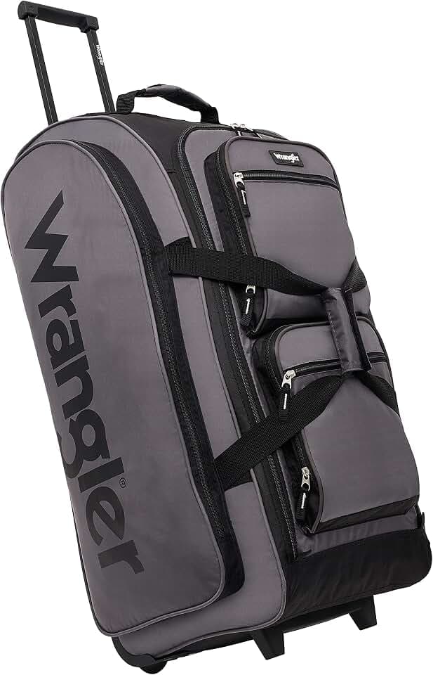 Wrangler Rolling Duffel, Charcoal Grey, 30" Large