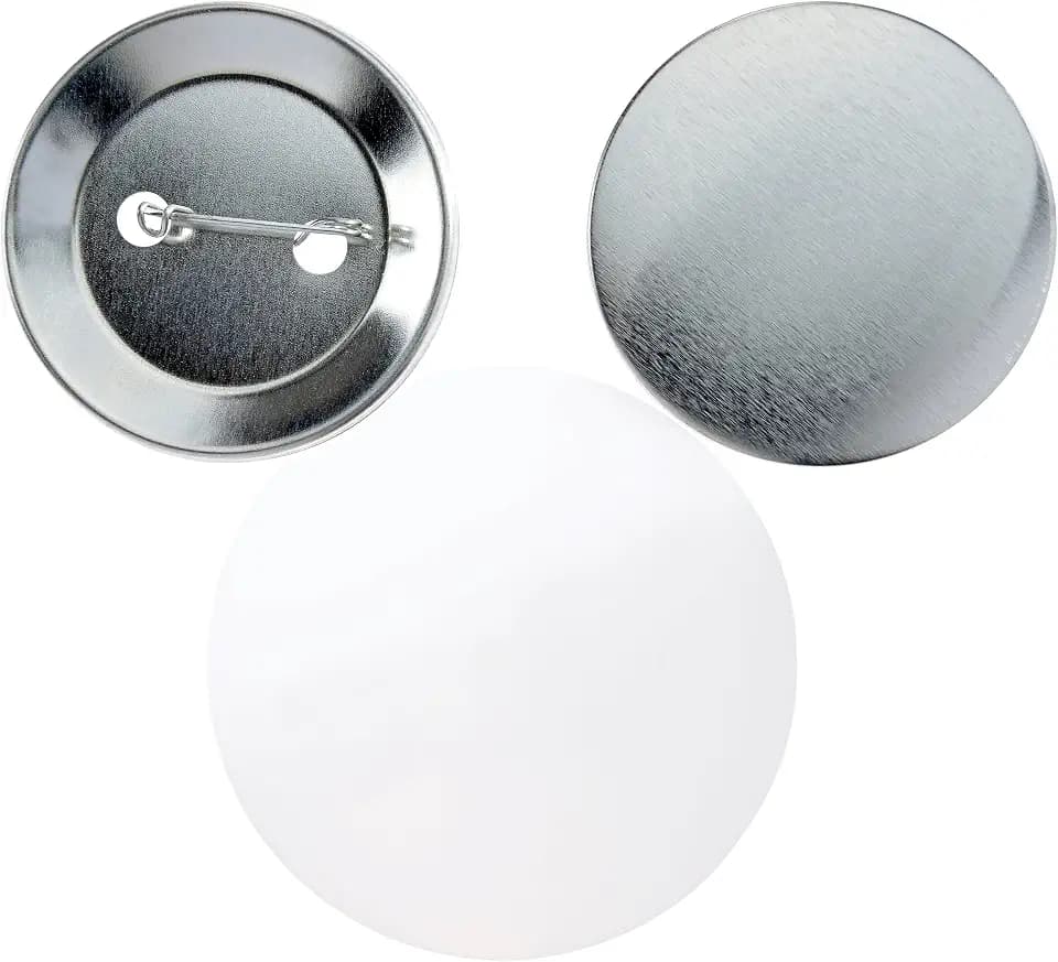 Buttonrohlinge 55mm (100 Stück) mit Sicherheitsnadel für IBP-Schollenberger & Astor Buttonmaschinen