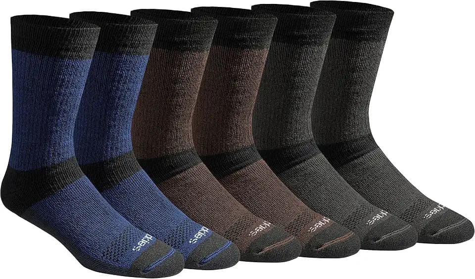 Dickies Men's Dri-tech Moisture Control Max Full Cushion Crew Socks, Available in M-xl (6, 12 Pairs)